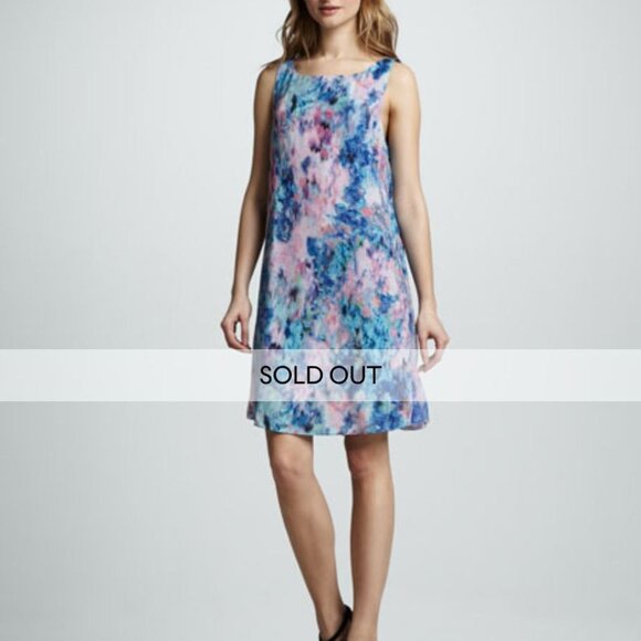 Rebecca Taylor Aurora Pleated Black Shift Silk Dress Designer High End Luxury - Picture 15 of 16